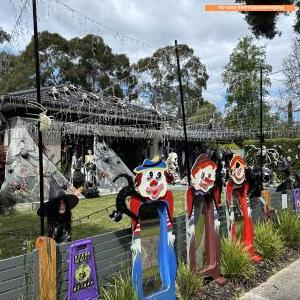 Halloween House display at 50 Kincumber Drive, Croydon